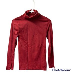 🔸METRIC: Women’s size S stretchy red/orange turtleneck, barely worn🔸